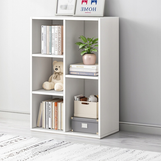Fehér könyvespolc 80x50 cm – nyitott skandináv stílusú polc, ideális könyvek és dekorációk számára