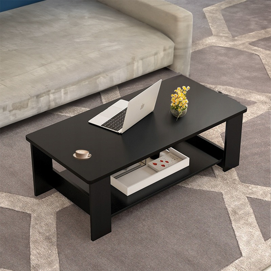 Fekete dohányzóasztal 100x50x42 cm – modern, praktikus és elegáns