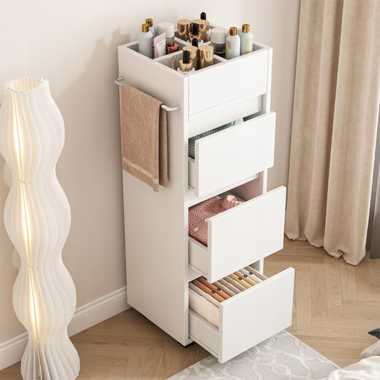 Fehér fürdőszobai szekrény polcokkal és ajtóval – 33x30x90 cm