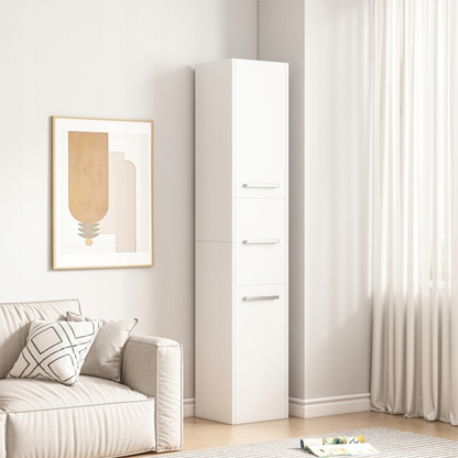 Fehér függőleges 3 rekeszes fehér szekrény 170x30x30 cm - modern és funkcionális design