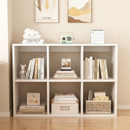 Fehér könyvespolc 6 polccal 100x67 cm – modern és funkcionális design bármely helyiségbe