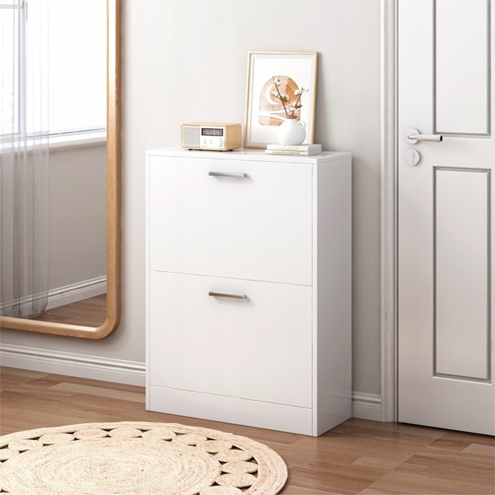 Fehér cipősszekrény MDF-ből, 60 cm – modern dizájn előszobába, gardróbba vagy folyosóra