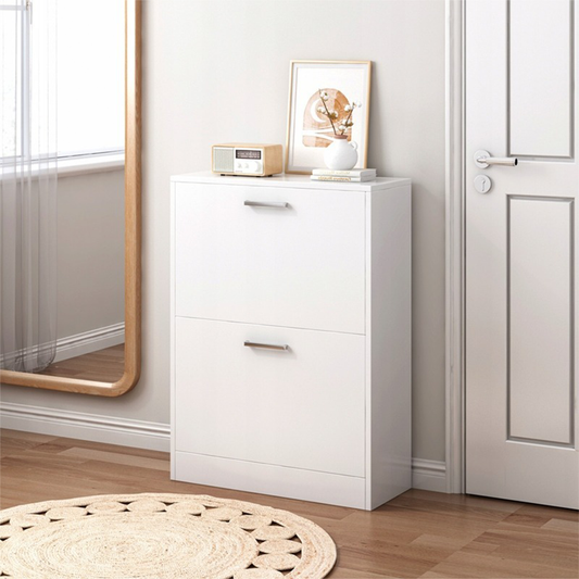 Fehér cipősszekrény MDF-ből, 60 cm – modern dizájn előszobába, gardróbba vagy folyosóra