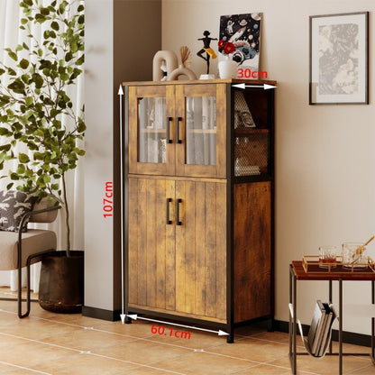 Rusztikus Loft Retro Komód – Vintage Tálalószekrény Nappaliba és Konyhába