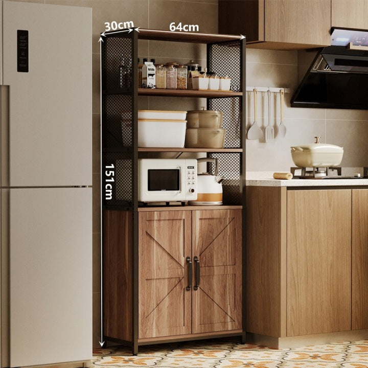Loft Industrial Tálalószekrény 151 cm – Világosbarna Komód és Polc