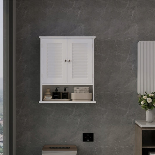 Fehér Fali Fürdőszobai Szekrény 70 cm – Loft Stílusú Fali Állószekrény