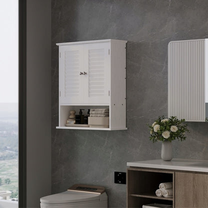 Fehér Fali Fürdőszobai Szekrény 70 cm – Loft Stílusú Fali Állószekrény