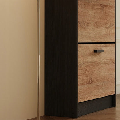 Világosbarna cipőszekrény előszobába, modern, 3 polcos, dönthető, szabadon álló