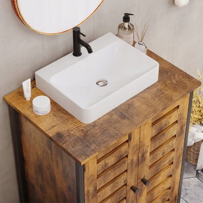 Loft Rusztikus Mosdószekrény – Barna Álló 62 cm