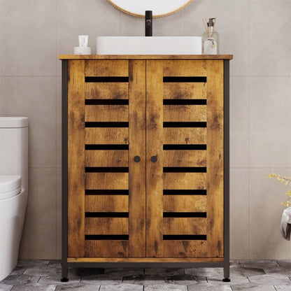 Loft Rusztikus Mosdószekrény – Barna Álló 62 cm