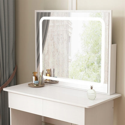 Sminkasztal LED tükörrel, modern glamour stílusban, 90 cm