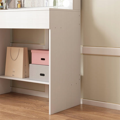 LED világítással ellátott kozmetikai asztal – modern sminkasztal glamour loft stílusban