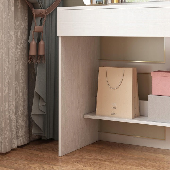 LED világítással ellátott kozmetikai asztal – modern sminkasztal glamour loft stílusban