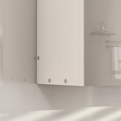 Függő fürdőszoba szekrény falra szerelhető háromrészes tükörrel, modern loft stílusban