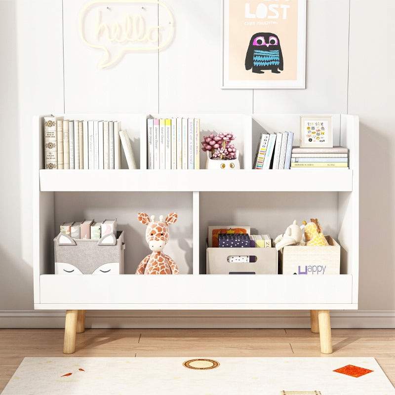 Gyerekeknek való könyv- és újságtartó polc, játéktároló szekrény, álló könyvtár 60 cm