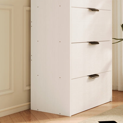 Modern, loft stílusú, 4 polcos, magas, zárt könyvespolc fiókos komóddal a nappaliba