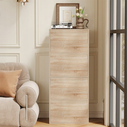 Ajtós oszlopos szekrény, világos Sonoma tölgy, tágas állványos fiókos szekrény, loft stílus, 120 cm