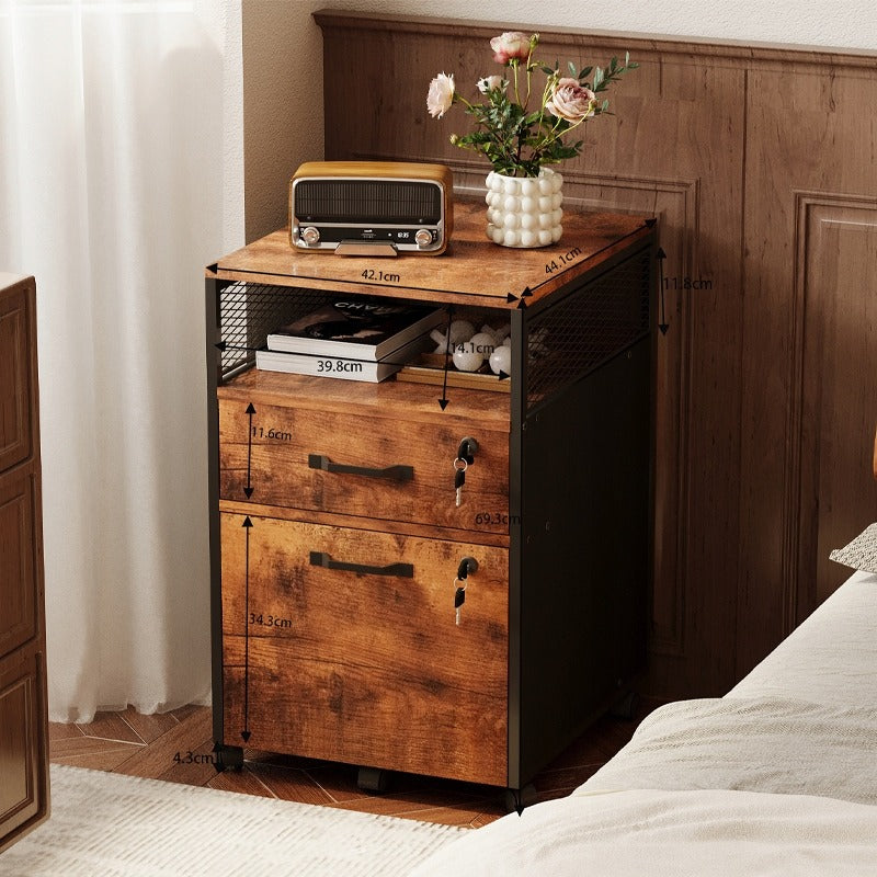 Kerekes szekrény, dokumentumtároló fiókokkal, kulccsal zárható