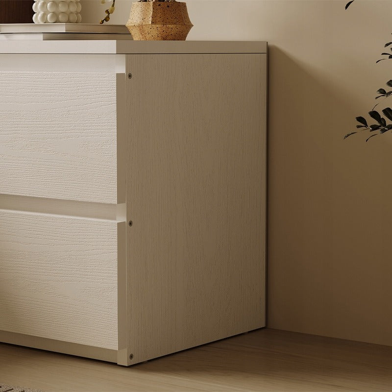 Éjjeliszekrény hálószobába vagy nappaliba, 2 fiókkal, loft stílusú, fehér, modern