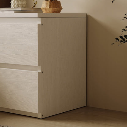 Éjjeliszekrény hálószobába vagy nappaliba, 2 fiókkal, loft stílusú, fehér, modern