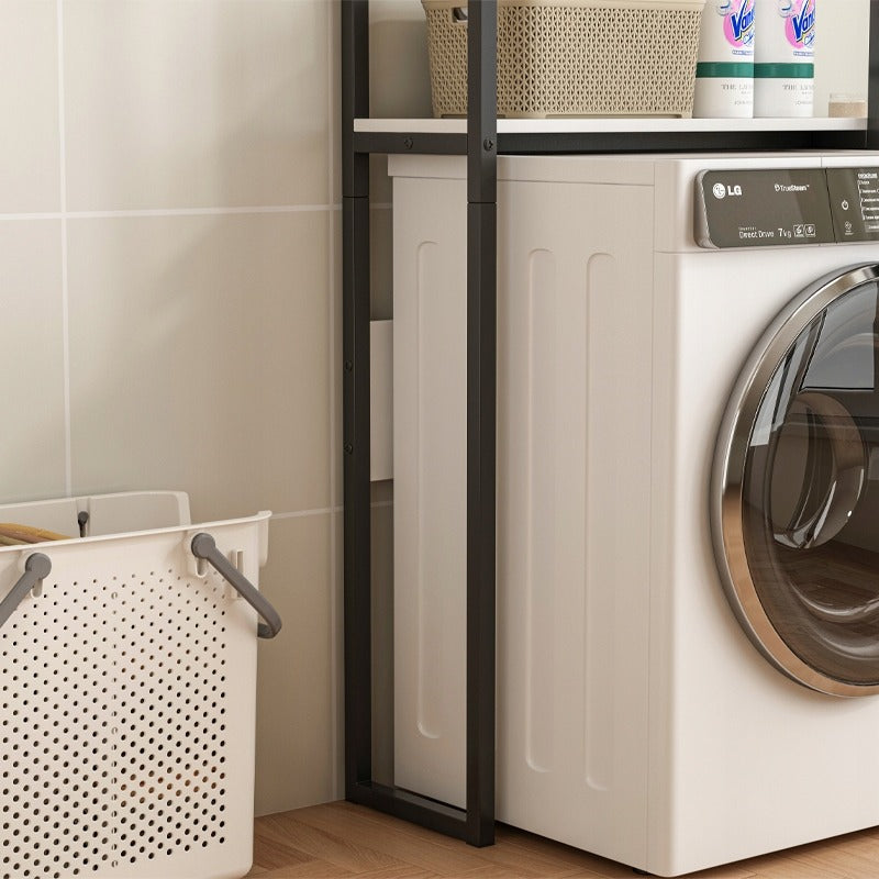 Fürdőszobai polcos állvány mosógép fölé – loft stílus, 160 cm