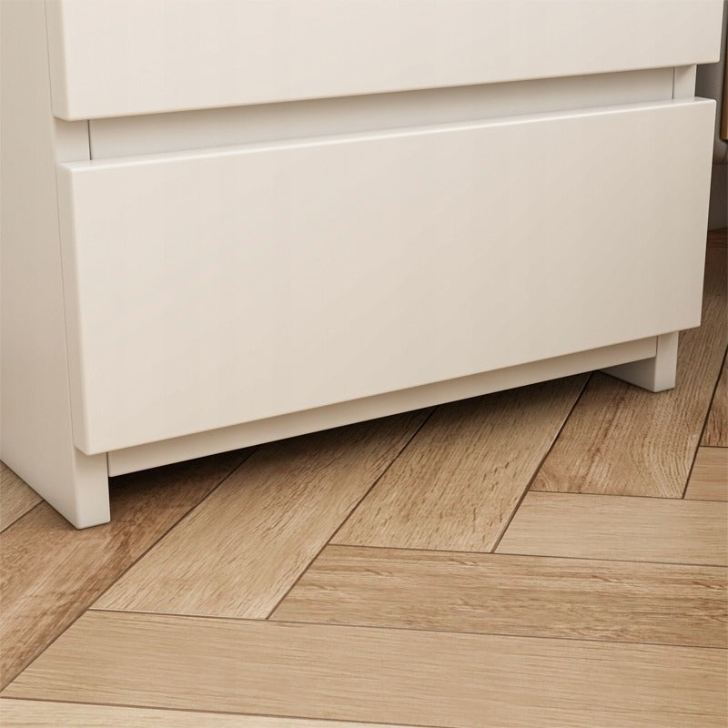 Fehér éjjeliszekrény 2 fiókkal 40 cm-es – modern loft stílus, MDF