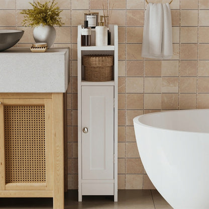 Fürdőszobaszekrény – Fehér – 80 cm – 4 polc – Loft/Modern stílus