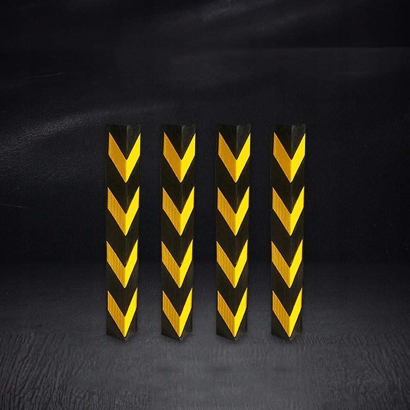 4 db védő sarokvédő, sárga gumivisszaverő, 80 cm