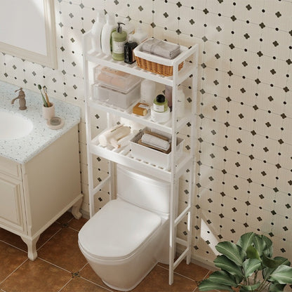 WC feletti polc - Magas fürdőszobai polc - 3 szintes fürdőszobai polc
