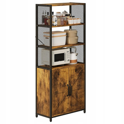 Rusztikus Ipari Loft Tálalószekrény, Szabadon Álló Szekrény, Polc, Fiókos Komód, 151 cm