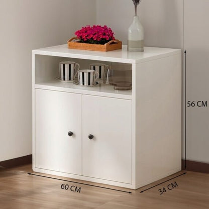 Fehér skandináv stílusú állópolc 56 cm