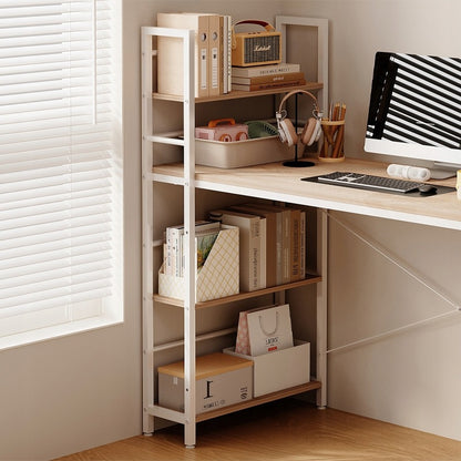 Ifjúsági íróasztal számítógépes könyvespolccal, világosbarna, modern loft stílus, 120 cm