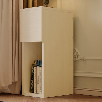 Éjjeliszekrény fiókkal, polcos asztal, modern loft hálószoba, 55 cm