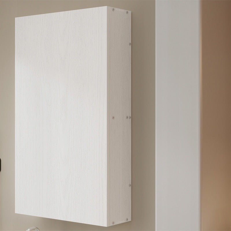 Fehér, fali fürdőszobaszekrény polcokkal, oszlop alakú, falra szerelhető, loft stílusú, modern, 80 cm