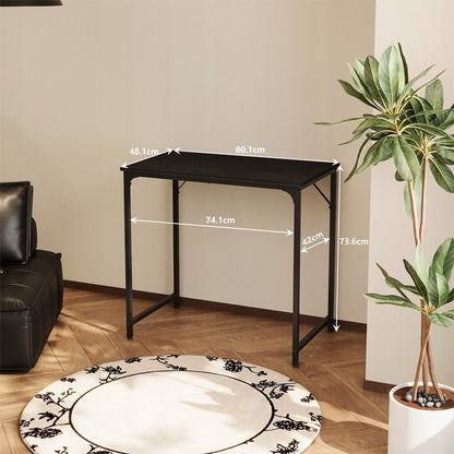 Fekete ipari számítógépasztal asztallal modern loft irodába, 80 cm