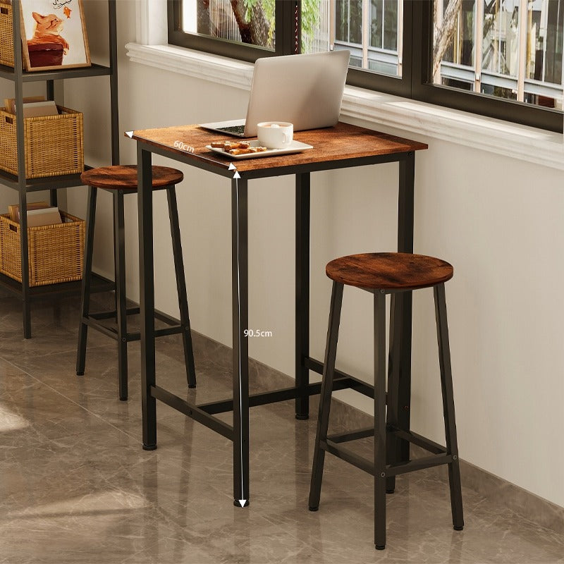 Négyszögletes konyhai bárpult a konyhába, nappaliba, kávézóba, vintage loftba, 90 cm