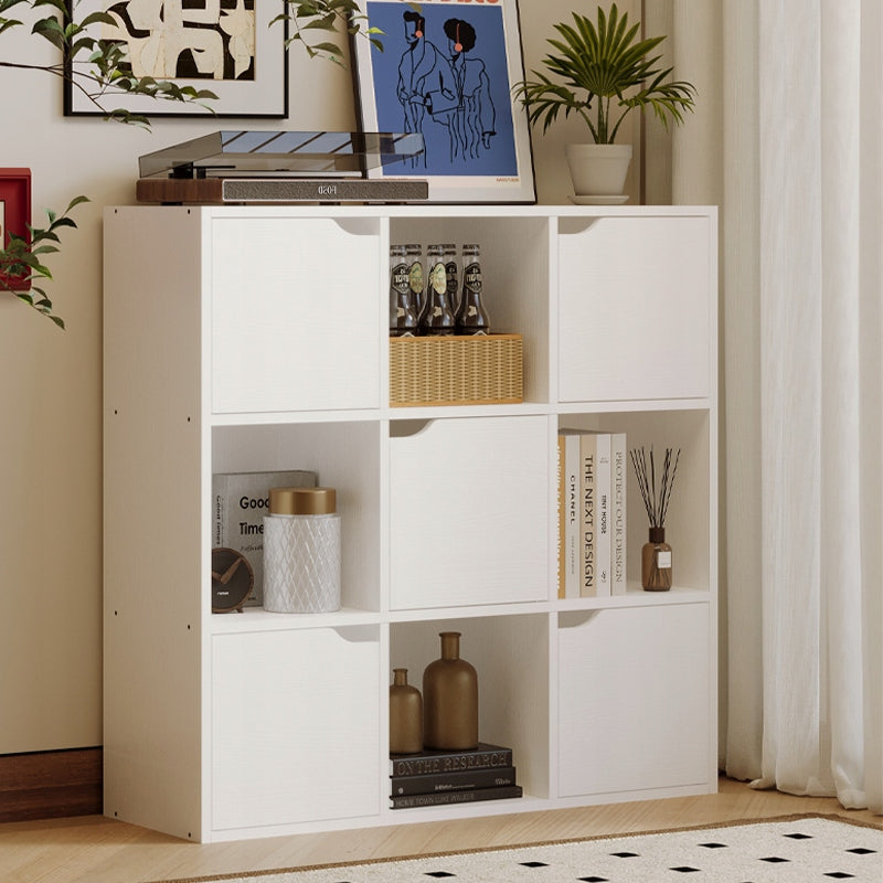 Polcos szekrény Fiókos Komód, 9 Polc, Négyzet Alakú Fiókos Komód, Fehér, Modern Loft