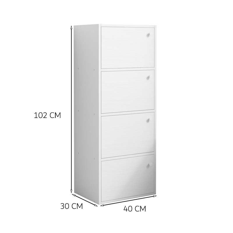 Fehér skandináv stílusú komód – 102x40x30 cm, minimalista fa design